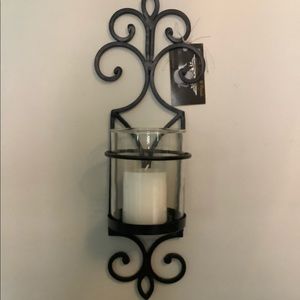 Iron Candle Holder NWT Black
